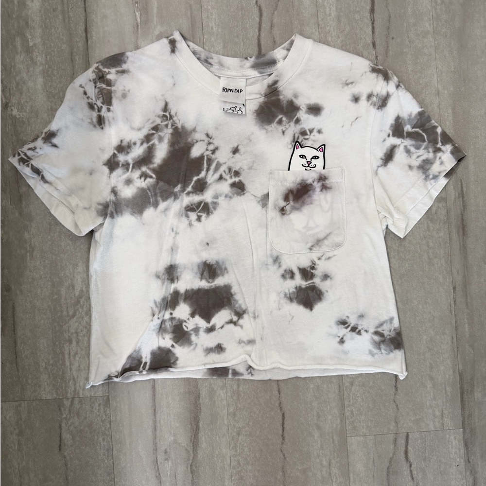 Ripndip Black and White Tie-Dye Kids Shirt